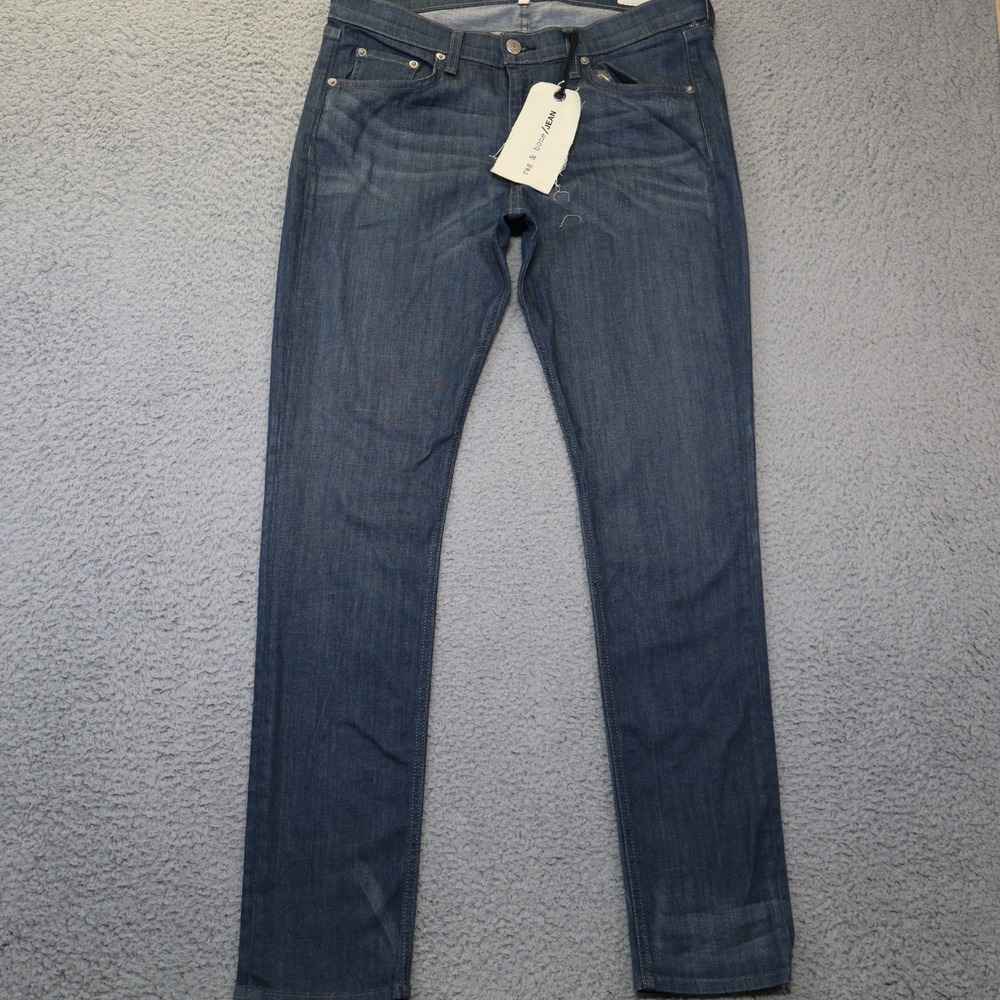 Rag & Bone Pinner Slim Fit Indigo Denim Jeans Made in USA W1502C933 Size 32